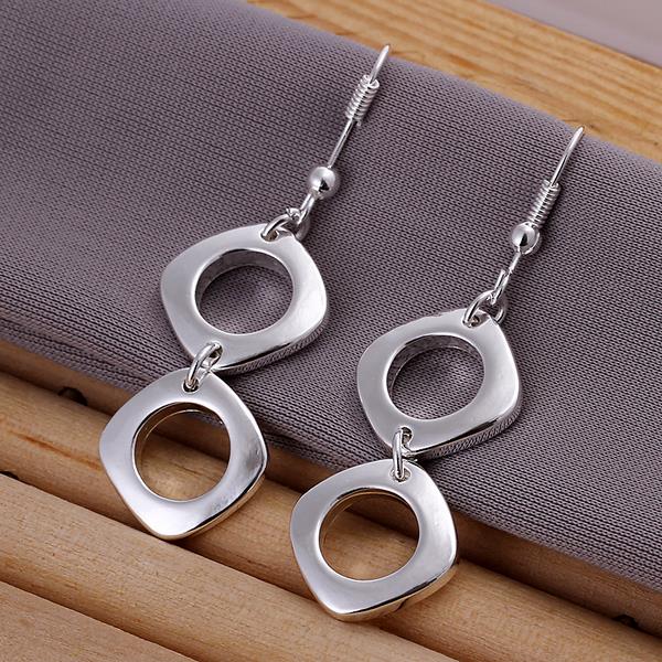 Wholesale New fashion New Design silver plated jewelry Women's earrings Long Fashion brincos Accessories TGSPDE175 1