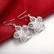 Wholesale Hot Sale big Flower Silver Plated Earrings Fine Fashion Jewelry Bijoux Camellia shinny Earrings For Women TGSPDE178 3 small