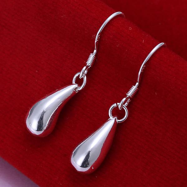 Wholesale Fashion Silver plated Earrings Water Drop Earrings Dangle Earrings for Women Jewelry Gift TGSPDE184 0