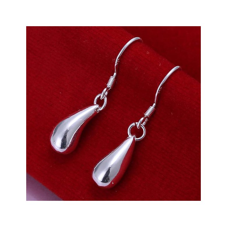 Wholesale Fashion Silver plated Earrings Water Drop Earrings Dangle Earrings for Women Jewelry Gift TGSPDE184 0