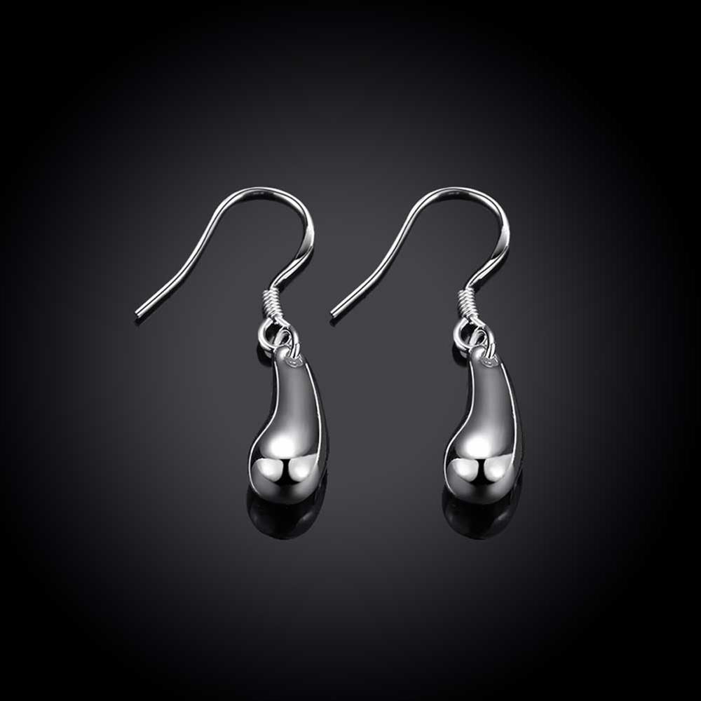Wholesale Fashion Silver plated Earrings Water Drop Earrings Dangle Earrings for Women Jewelry Gift TGSPDE184 2