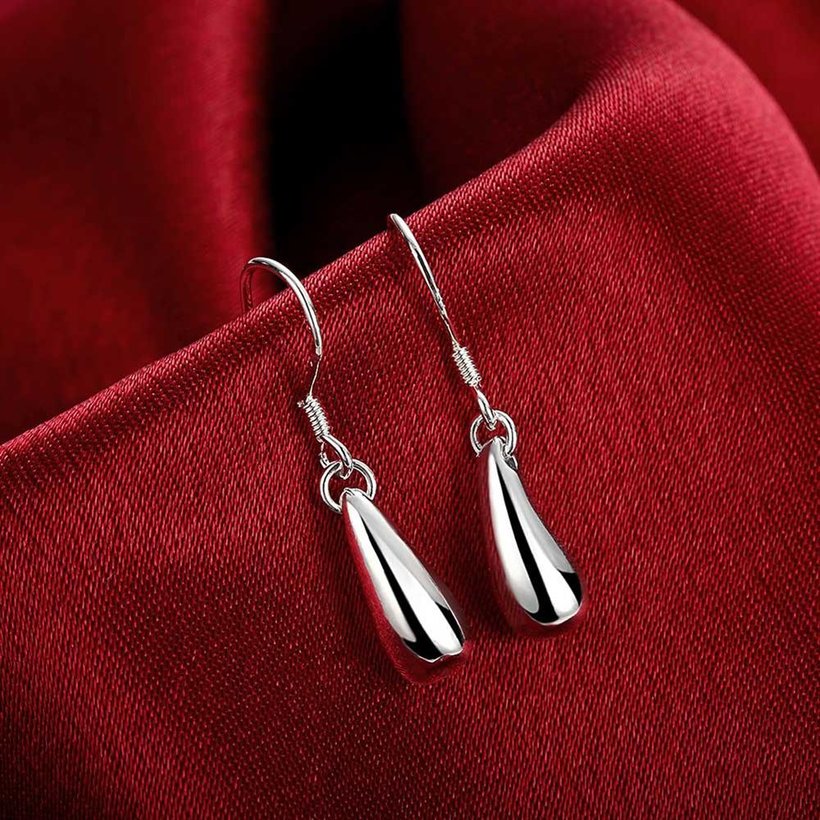 Wholesale Fashion Silver plated Earrings Water Drop Earrings Dangle Earrings for Women Jewelry Gift TGSPDE184 3