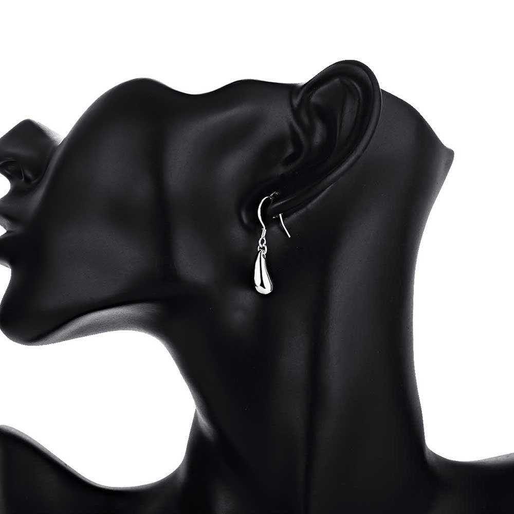 Wholesale Fashion Silver plated Earrings Water Drop Earrings Dangle Earrings for Women Jewelry Gift TGSPDE184 4