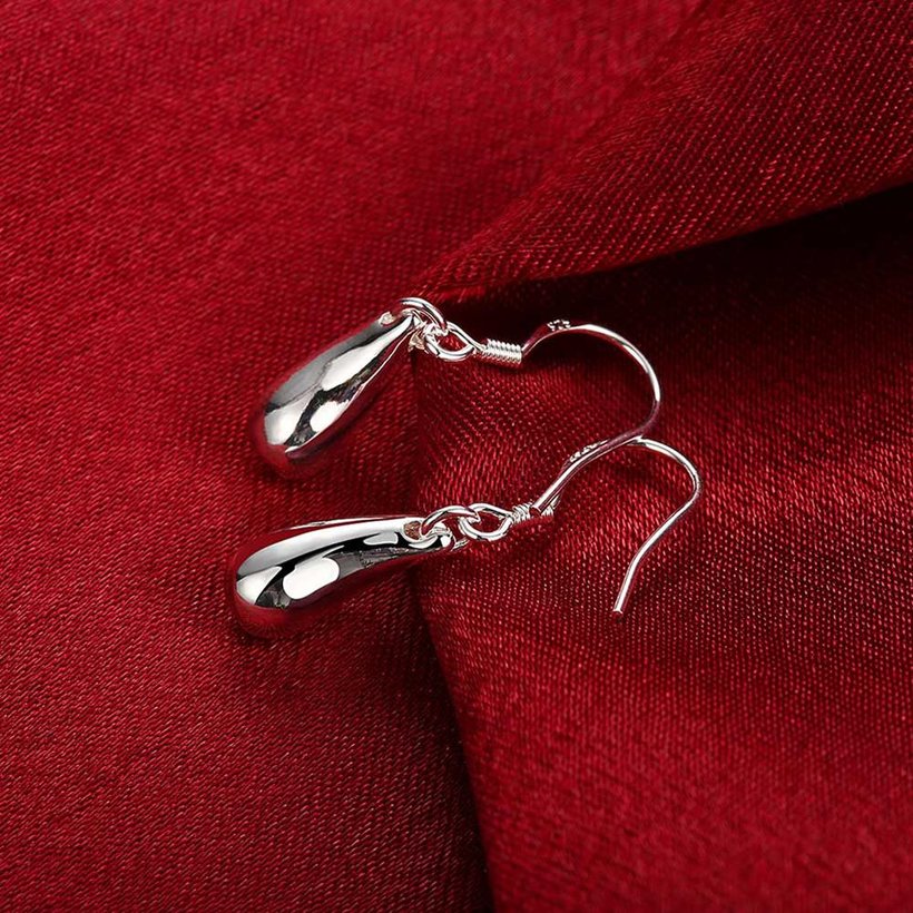 Wholesale Fashion Silver plated Earrings Water Drop Earrings Dangle Earrings for Women Jewelry Gift TGSPDE184 5
