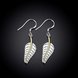 Wholesale Hot selling silver plated Korean style sweet feather long earring temperament simple personality earrings TGSPDE187 2 small