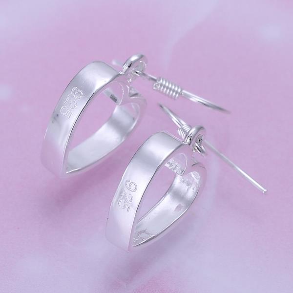 Wholesale Simple Design Silver Color Hollow Heart Drop Earrings For Women New Brand Fashion Ear Cuff Piercing Dangle Earring Gift TGSPDE192 1