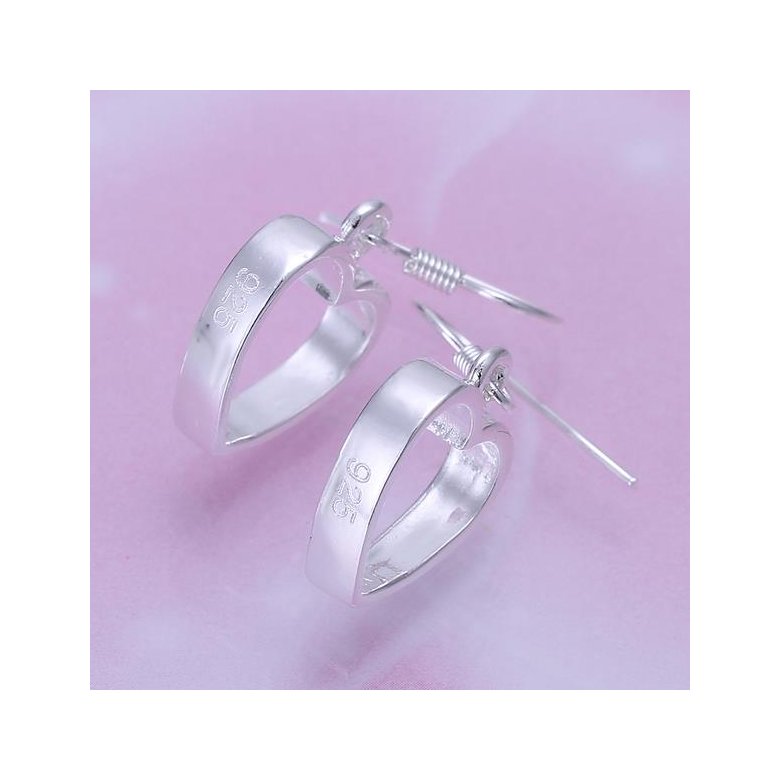 Wholesale Simple Design Silver Color Hollow Heart Drop Earrings For Women New Brand Fashion Ear Cuff Piercing Dangle Earring Gift TGSPDE192 1