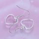 Wholesale Simple Design Silver Color Hollow Heart Drop Earrings For Women New Brand Fashion Ear Cuff Piercing Dangle Earring Gift TGSPDE192 2 small