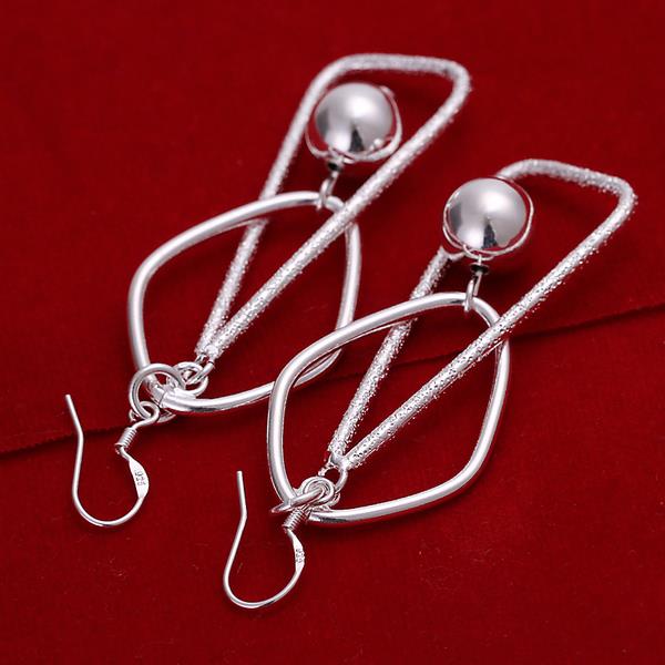 Wholesale Classic Silver plated Geometric Dangle Earring for Wedding Romantic Christmas Gifts TGSPDE204 0