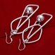 Wholesale Classic Silver plated Geometric Dangle Earring for Wedding Romantic Christmas Gifts TGSPDE204 0 small