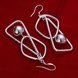 Wholesale Classic Silver plated Geometric Dangle Earring for Wedding Romantic Christmas Gifts TGSPDE204 1 small