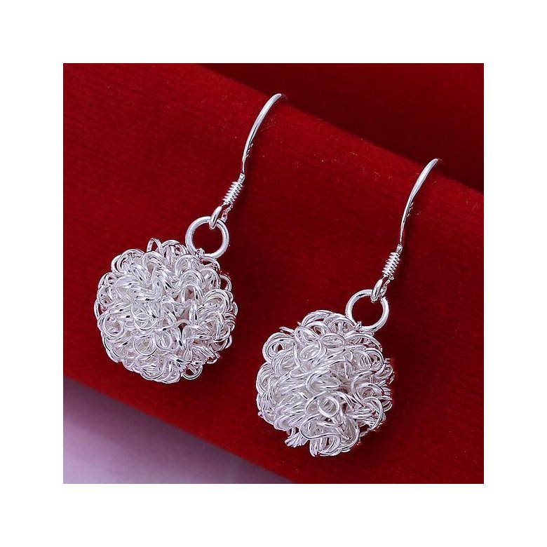 Wholesale Romantic Silver Ball Dangle Earring  Indian Jewelry Vintage Bohemian Earrings Valentines Day Gift  TGSPDE208 0