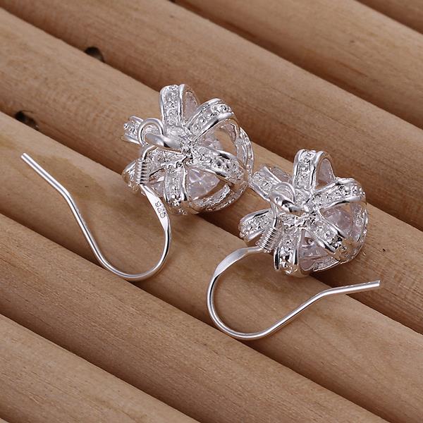 Wholesale Hot selling jewelry Silver plated Earrings Women Crown Crystal Drop Earring For Women Engagement Jewelry TGSPDE210 1