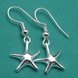 Wholesale Fashion jewelry from China Silver Sweet Smooth Surface Starfish Earrings For Women Wedding Jewelry Gift TGSPDE216 2 small