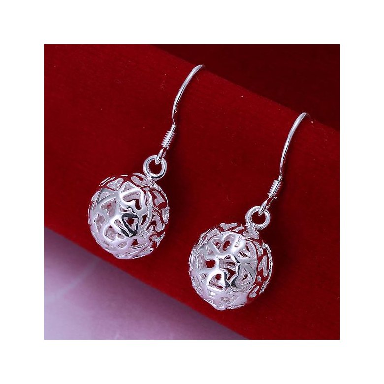 Wholesale China fashion jewelry Hollow round ball shape Vintage Long Drop Dangle Earrings For Women daily collocation and wedding Jewelry TGSPDE217 0