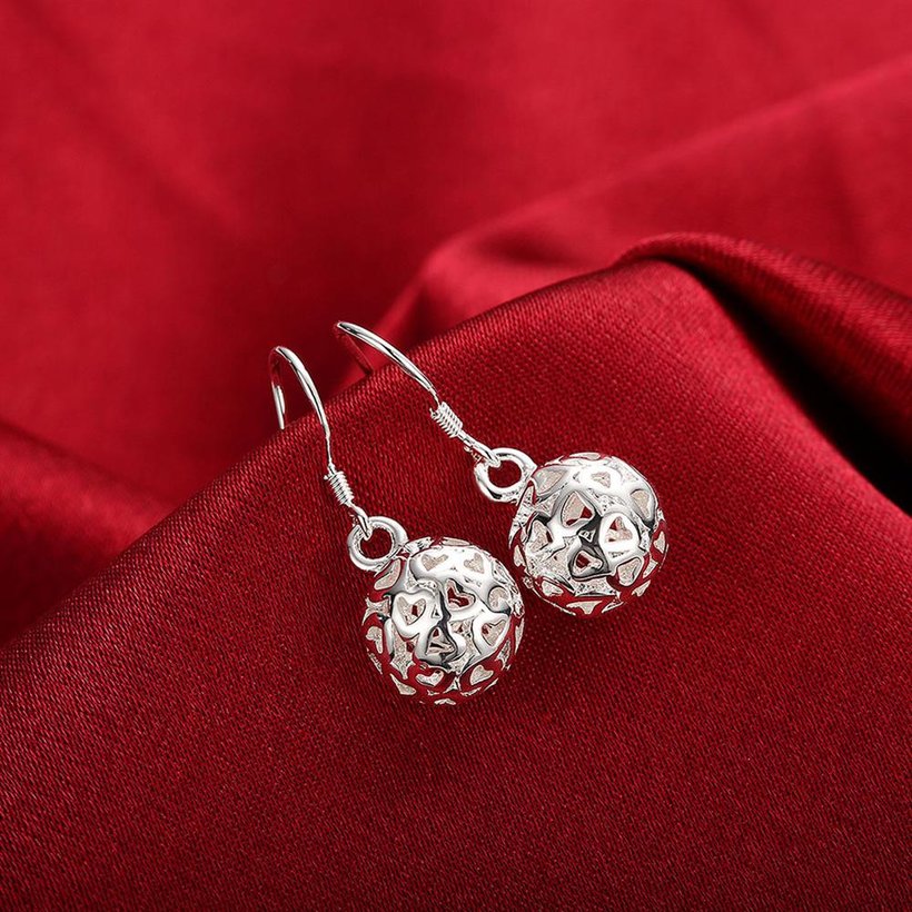 Wholesale China fashion jewelry Hollow round ball shape Vintage Long Drop Dangle Earrings For Women daily collocation and wedding Jewelry TGSPDE217 4