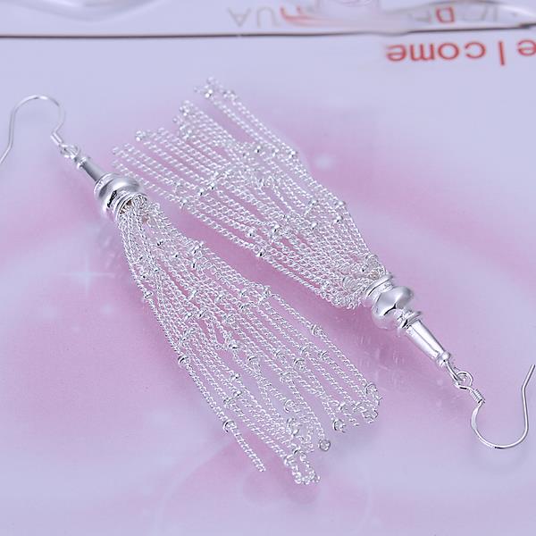 Wholesale Popular Vintage Long Earrings Silver color Tassel Earrings High Quality Earrings Fashion Jewelry for Women Best Gift TGSPDE221 0