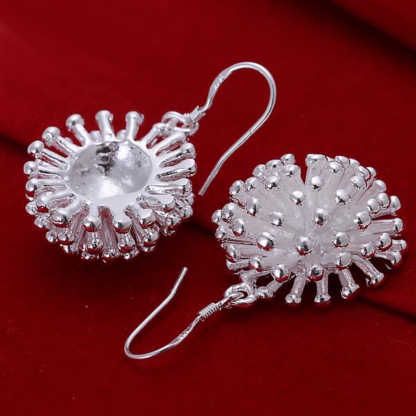 Wholesale Classic Silver plated fireworks shape Dangle Earring for women fine jewelry gift TGSPDE222 2