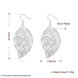 Wholesale Romantic Silver Plated Dangle Earring simple design big leaf hollow earring jewelry  TGSPDE223 0 small