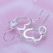 Wholesale Trendy Silver heart Dangle Earring High Quality Woman Fashion Earrings Retro Long Cubic Zirconia Earrings TGSPDE228 1 small