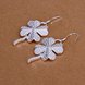 Wholesale Romantic Silver Plated Dangle Earring for women simple design four leaf clover earring   TGSPDE229 0 small