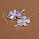 Wholesale Romantic Silver Plated Dangle Earring for women simple design four leaf clover earring   TGSPDE229 3 small
