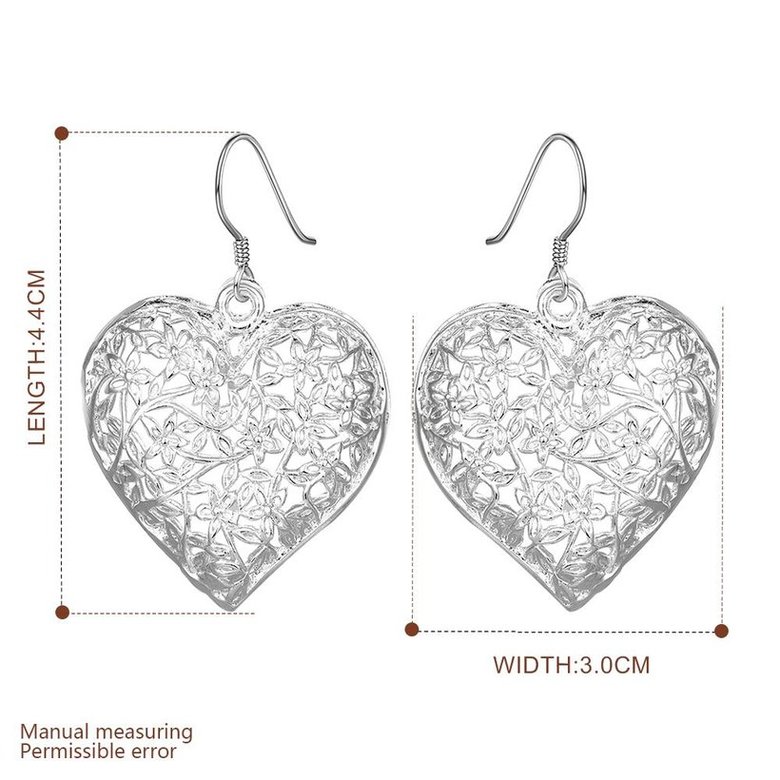 Wholesale China fashion jewelry Hollow Leaf Heart shape Vintage Long Drop Dangle Earrings For Women wedding party Jewelry TGSPDE230 0