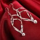 Wholesale Trendy Silver Plated Dangle Earring High Quality Twist Long Drop wedding party Earring Jewelry TGSPDE235 3 small