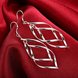 Wholesale Trendy Silver Plated Dangle Earring High Quality Twist Long Drop wedding party Earring Jewelry TGSPDE236 3 small