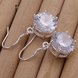 Wholesale Romantic Silver big round zircon Dangle Earring shinny elegant earring for women wedding jewelry TGSPDE240 1 small