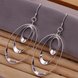 Wholesale Romantic Silver Round Dangle Earring Three Circle Drop Earrings For Women Wedding Fashion Jewelry TGSPDE244 0 small