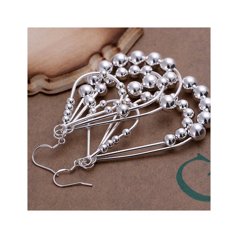 Wholesale Trendy Silver little beads Water Drop Dangle Earring unique women wedding jewelry TGSPDE249 0