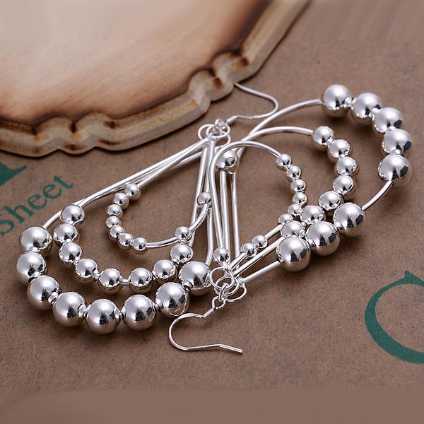 Wholesale Trendy Silver little beads Water Drop Dangle Earring unique women wedding jewelry TGSPDE249 1