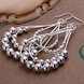 Wholesale Trendy Silver little beads Water Drop Dangle Earring unique women wedding jewelry TGSPDE249 2 small