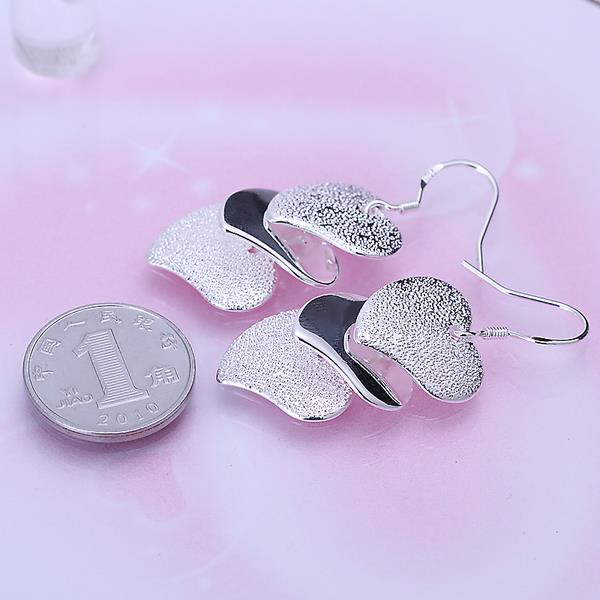 Wholesale Romantic Silver Heart Dangle Earring high quality unique women jewelry fine gift TGSPDE250 0