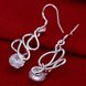 Wholesale Fine hot charm women lady Valentine's gift silver color crystal charm Women circles earrings free shipping jewelry TGSPDE255 2 small