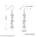 Wholesale Trendy Silver Geometric CZ Dangle Earring hot sale sparking cubic Elegant Long for Women Ear delicate cute Earings TGSPDE257 1 small