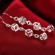 Wholesale Trendy Silver Geometric CZ Dangle Earring hot sale sparking cubic Elegant Long for Women Ear delicate cute Earings TGSPDE257 3 small