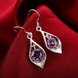 Wholesale Romantic Silver water drop CZ Dangle Earring Fashion Jewelry High Quality Crystal Zircon purple Hot Selling Earrings TGSPDE258 4 small