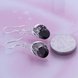 Wholesale Romantic Silver water drop CZ Dangle Earring Fashion Jewelry High Quality Crystal Zircon black Hot Selling Earrings TGSPDE259 0 small