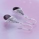 Wholesale Romantic Silver water drop CZ Dangle Earring Fashion Jewelry High Quality Crystal Zircon black Hot Selling Earrings TGSPDE259 1 small