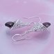 Wholesale Romantic Silver water drop CZ Dangle Earring Fashion Jewelry High Quality Crystal Zircon black Hot Selling Earrings TGSPDE259 2 small