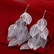Wholesale Fashion jewelry China silver color earring High Quality for Woman Retro Hollow Maple Leaf Exaggerated Long Tassel jewelry  TGSPDE261 0 small