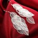 Wholesale Fashion jewelry China silver color earring High Quality for Woman Retro Hollow Maple Leaf Exaggerated Long Tassel jewelry  TGSPDE261 3 small