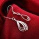 Wholesale Fashion jewelry China Silver plated Water Drop Dangle Earring  Twist Wave Line Earring fine Jewelry gift TGSPDE265 3 small
