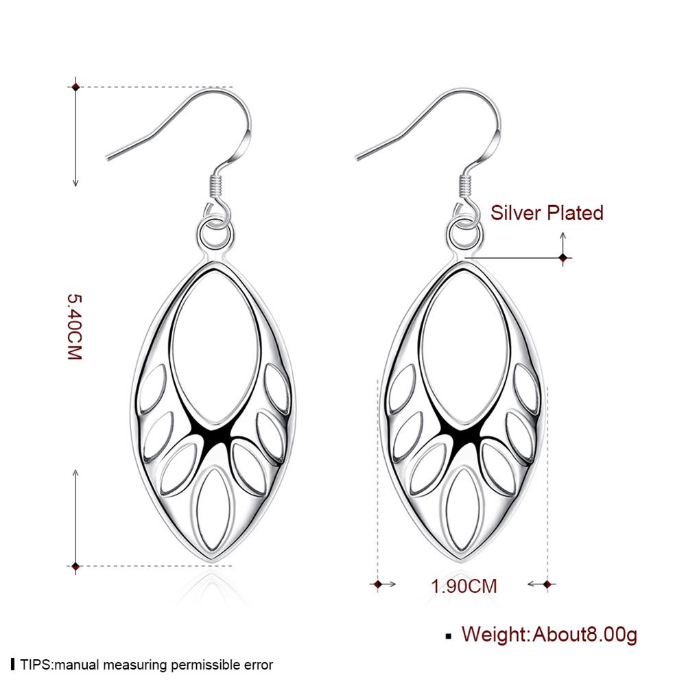 Wholesale Trendy Ethnic Style leaf Shape Hook Earring for Female Simple Design Silver Color Elegant Women Earring Minimalist Gift Dropship TGSPDE266 1