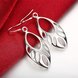 Wholesale Trendy Ethnic Style leaf Shape Hook Earring for Female Simple Design Silver Color Elegant Women Earring Minimalist Gift Dropship TGSPDE266 2 small