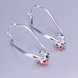 Wholesale Romantic Silver plated  colourful zircon crystal ball Dangle Earring  fashion earrings brand exaggerated wholesale jewelry TGSPDE271 1 small