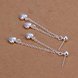 Wholesale Trendy Silver Heart Dangle Earring new woman Jewelry tassel heart wedding party earrings TGSPDE273 0 small