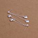 Wholesale Trendy Silver Heart Dangle Earring new woman Jewelry tassel heart wedding party earrings TGSPDE273 3 small